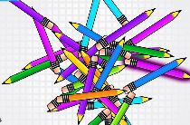 Mikado avec des Crayons