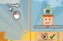 Bouteille sur la tete