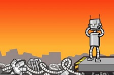 Lancer une tete de robot